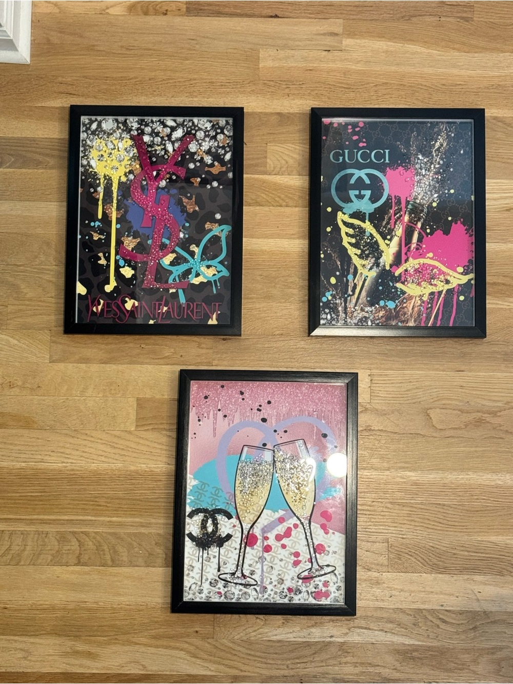 Gucci, Chanel, YSL Framed Art Print